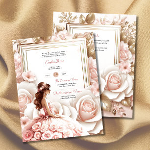Cérémonie de réception de Quinceanera rose blush