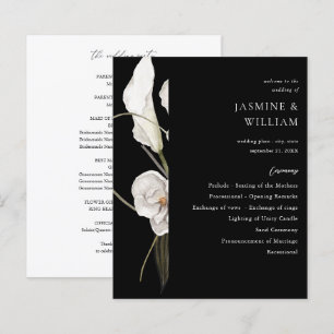 Cérémonie des Mariages floraux noir et blanc Budge