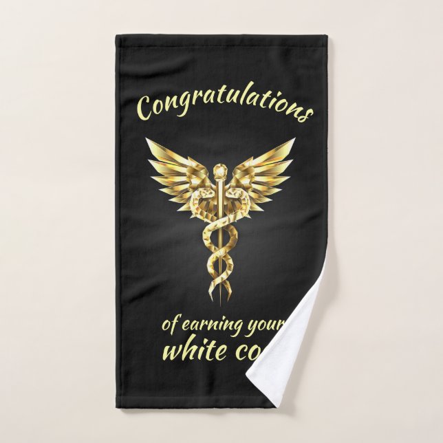 Cérémonie du manteau blanc Gold Médicale (Serviette à main)