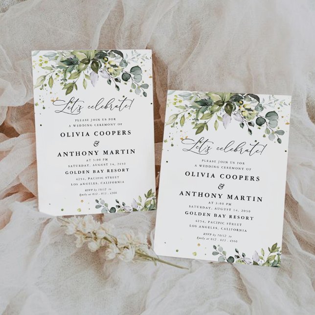 Cérémonie Mariage de verdure Invitation (Créateur téléchargé)