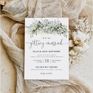 Cérémonie Mariage florale Eucalyptus Invitation