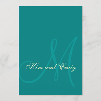 Cérémonie Turquoise Modern Wedding Invitations