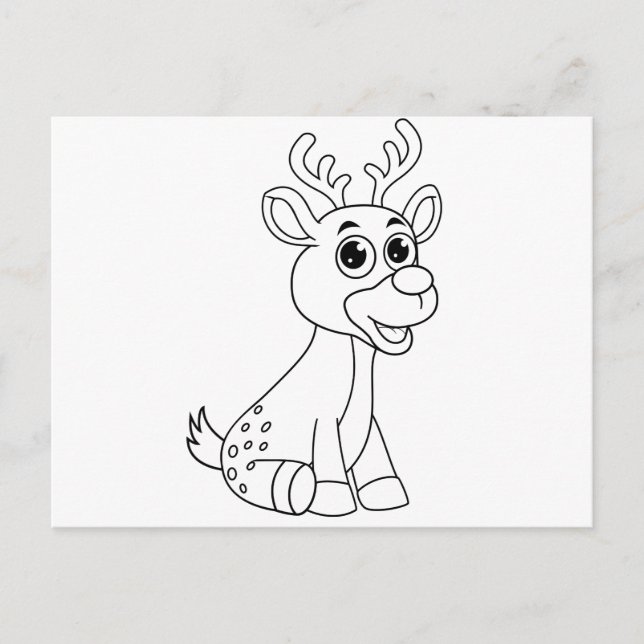 Cerf Animal Fawn Baby Young Animal Cute Carte post (Devant)