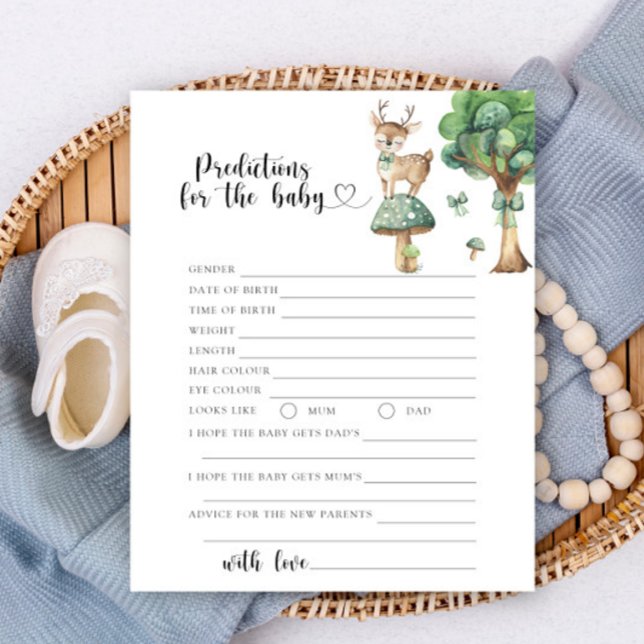 Cerf aquarelle - prédictions et conseils pour bébé (Créateur téléchargé)