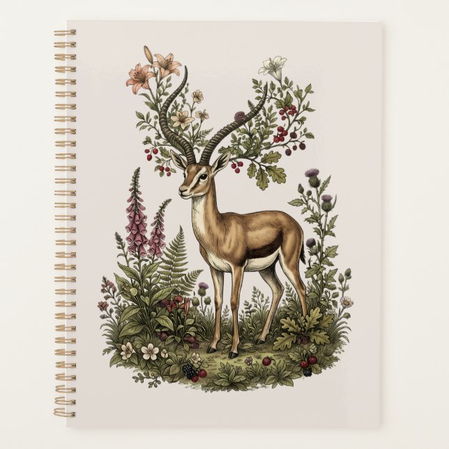 Cerf aux fleurs sauvages  (Devant)