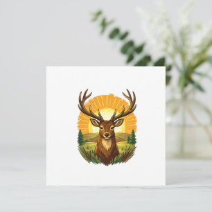 Cerf avec bois Cadeau de chasseur de forêt au couc
