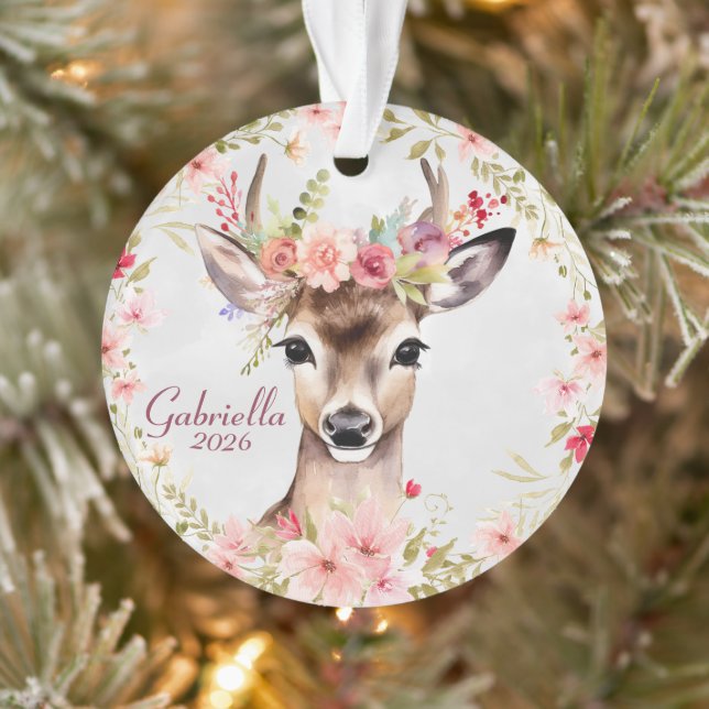 Cerf avec couronne de fleurs (Arbre)