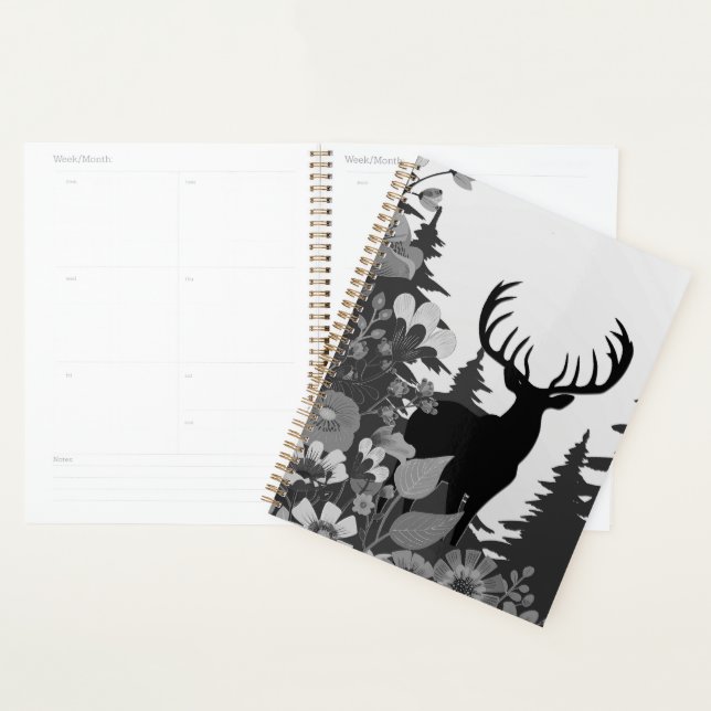 Cerf avec grand rack hors forêt (Devant avec enveloppe)
