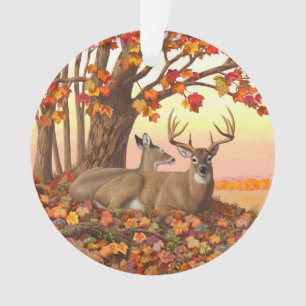 Cerf blanc en automne Nouvelle-Angleterre Couleurs