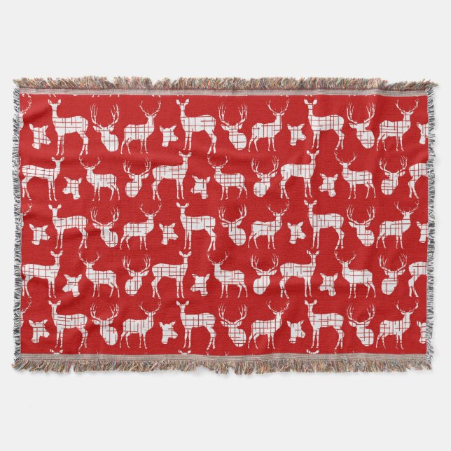 Cerf blanc sur la couverture de Laine rouge (Devant)