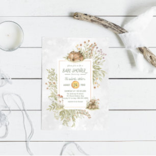 Cerf des Bois Invitation pour une Baby Shower Fo