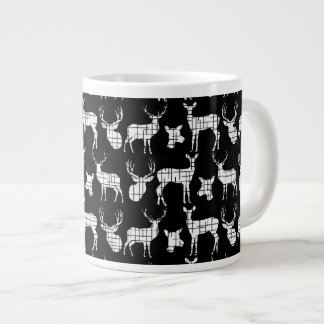 Cerf en silhouette rustique sur Mug Black Specialt