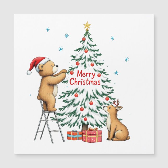 Cerf et ours de Noël (Devant)
