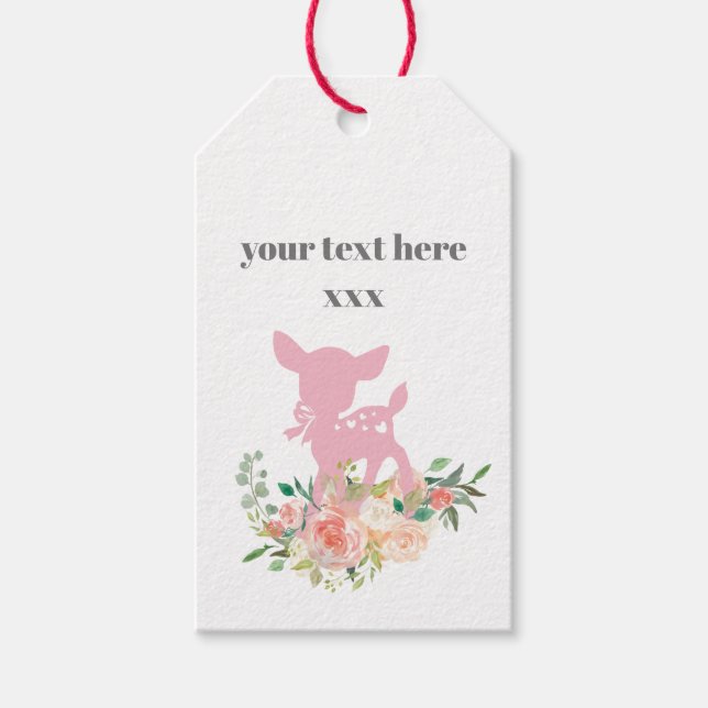 cerf, étiquettes cadeaux (Devant)