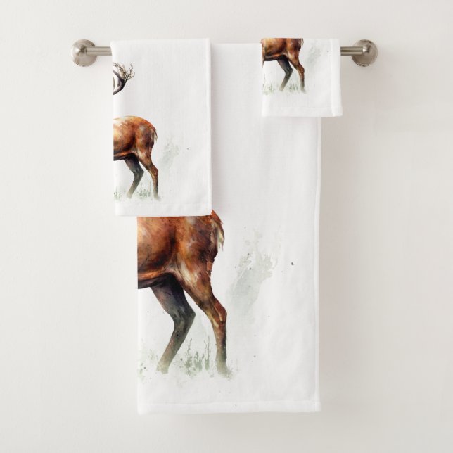 Cerf immense avec bois  (En situation)