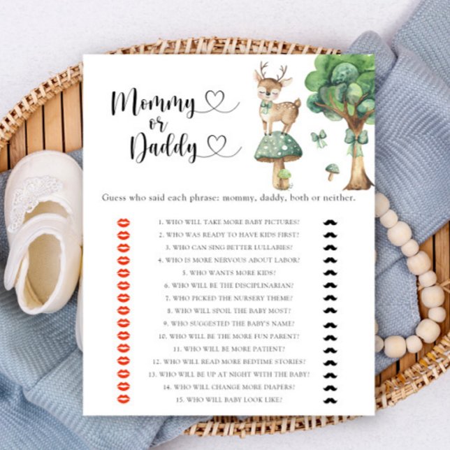 Cerf - jeu de baby shower pour maman ou papa (Créateur téléchargé)