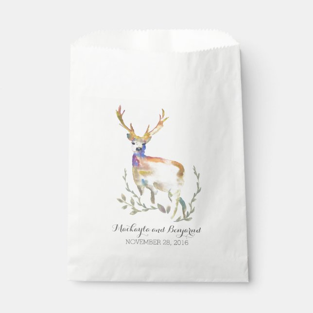 Cerf Mariage rustique Favoriser les sacs (Devant)