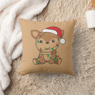 Cerf Noël Animaux d'hiver Cerf Jeu Oreiller