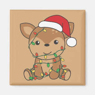 Cerf Noël Animaux d'hiver Deer Magnet