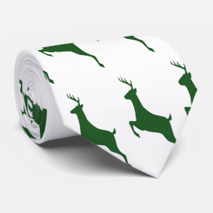 Cerf Vert Sur Cravate blanche