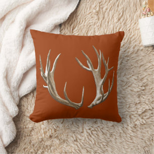 Cerfs Antlers Orange Animal Nature Jeter Oreiller