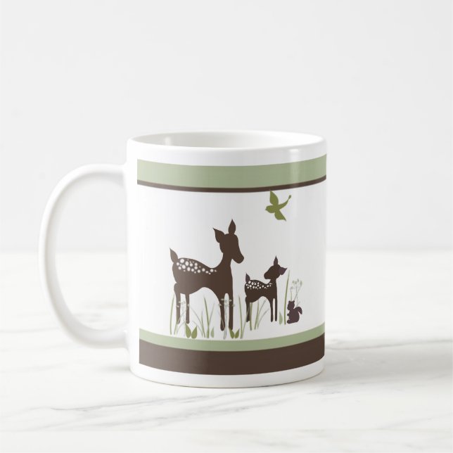 Cerfs communs de bébé et tasse de mamans (Gauche)