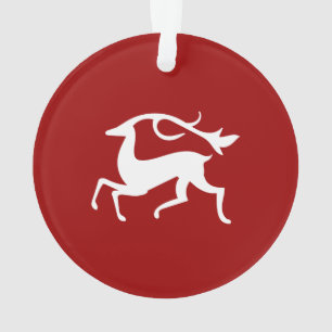 Cerfs communs de Noël blanc