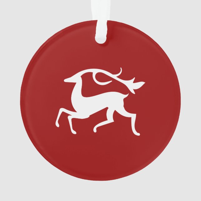 Cerfs communs de Noël blanc (dos)
