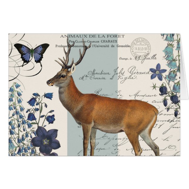 cerfs communs vintages modernes de région boisée (Devant Horizontal)