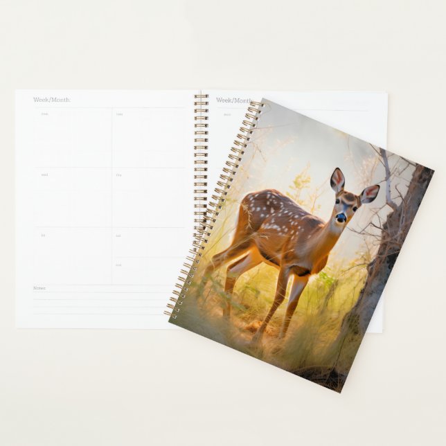 Cerfs Élégants dans la Forêt Dessin Naturel (Devant avec enveloppe)