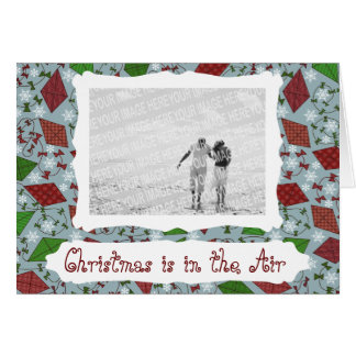 Cerfs-volants de Noël, carte de voeux de photo