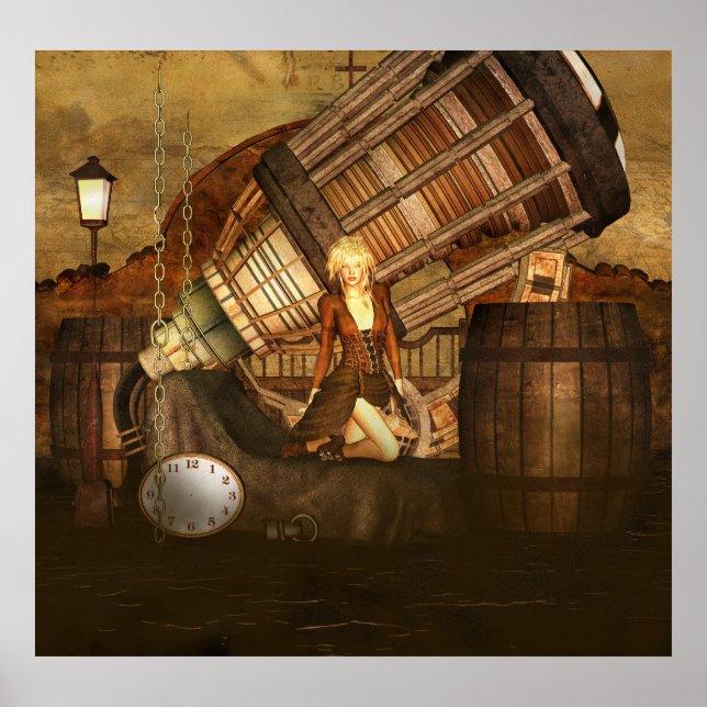 Ceris Tortuga Steampunk Art Poster (Devant)