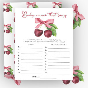 Cerise arc baby shower Nom du jeu de chanson