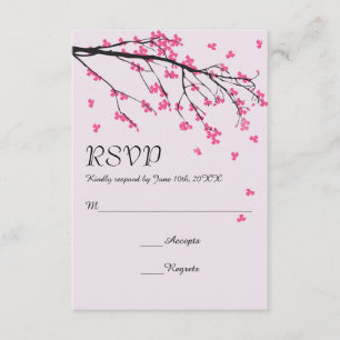 Cerise en Fleur - Carte RSVP de mariage
