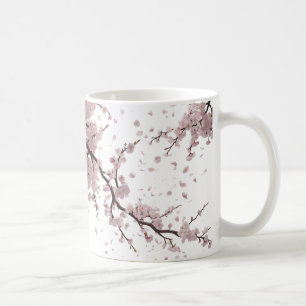 Cerise Fleur Breeze - Élégante Mug Floral Classiqu