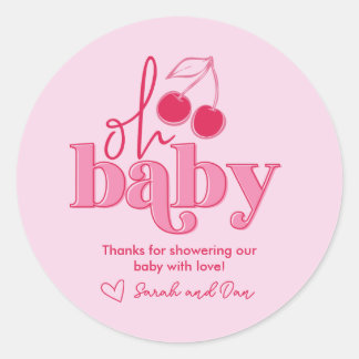 Cerise "Oh Baby" sur le Sticker Merci supérieur
