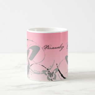 Cerise Papillon rose Trio Mug café Trio