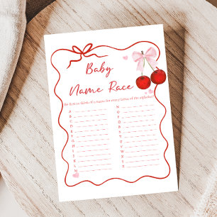 Cerise sur le dessus Baby Shower Rose Ruban Jeu de