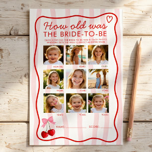 Cerise sur le dessus Jeu de Baby Shower de mariage