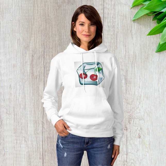 Cerises de Cube de glace Femme Sweat - shirt à cap (Créateur téléchargé)