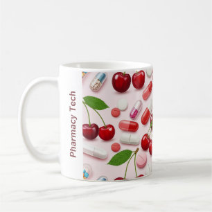 Cerises roses de Mug de pharmacie personnalisée