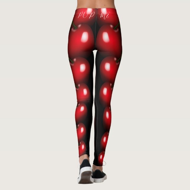 Cerises rouges Jouer Leggings - Vos Couleurs (Dos)
