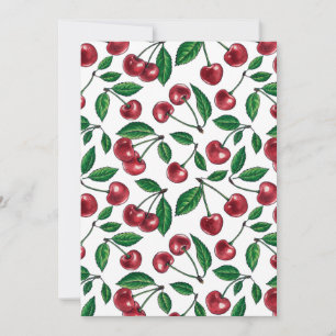 Cerises rouges sur blanc
