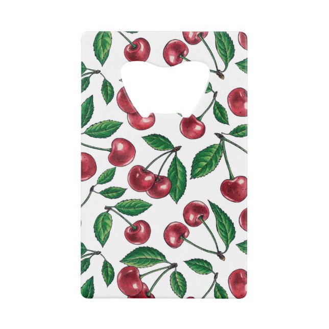 Cerises rouges sur blanc (Devant)