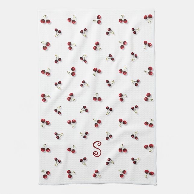 Cerises Serviettes de cuisine (Vertical)