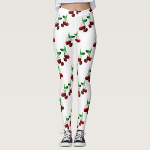 Cerises sur des leggings blancs