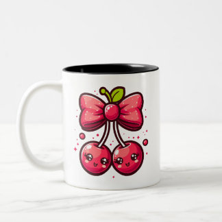 Cerisier à cheveux femelle Fruit Love ruban Mug