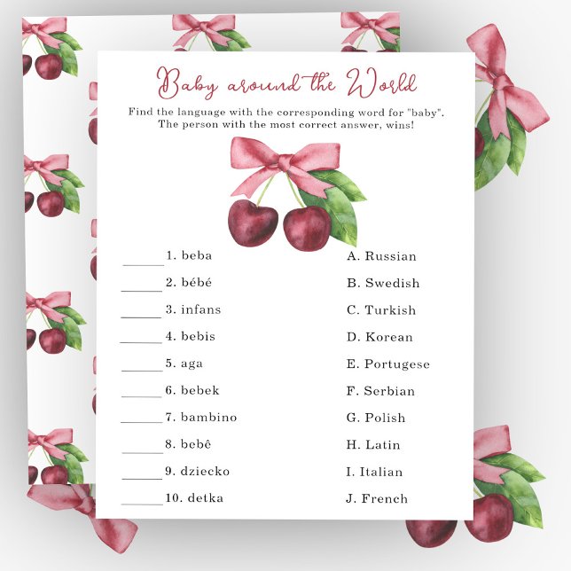 Cerisier arc - Baby autour du monde jeu (Créateur téléchargé)