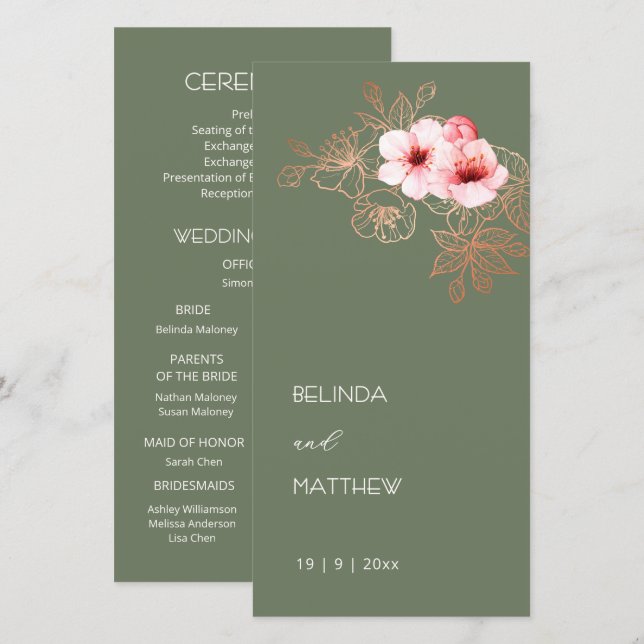 Cerisier Artistique Fleurissant | Programme de Mar (Devant / Derrière)