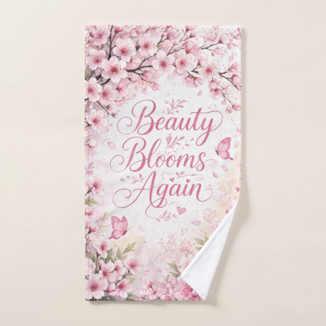 Cerisier en Fleur : La Beauté Refleurit (Serviette à main)